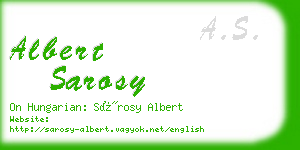 albert sarosy business card